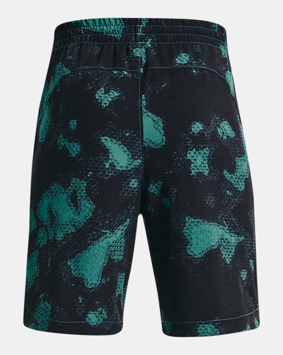 Boys' Project Rock Woven Printed Shorts in Green image number 1